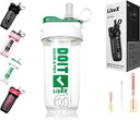 Litex Shaker Bottles for Protein Shakes, 26oz Blender Shaker Bottle for Pre-Workout,Shaker Cups with Straw, BPA-free Tritan Mixer Bottles for Protein Powder,with Cup Brush and Instructions (White)