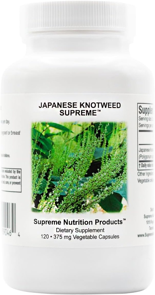 Supreme Nutrition Japonais Knotweed Supreme, 120 Pure Polygonum cuspidatum Capsules végétariennes