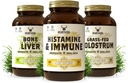 HEART & SOIL Immune Support Stack – Comprend Histamine & Immune Supplément, Marrow os et foie, Grass-Fed Colostrum pour la santé digestive, Gut Balance, et le bien-être général