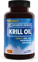 BioEmblem supplément d'huile de krill antarctique de 1000mg de pétrole oméga-3 avec des niveaux élevés d'EPA + DHA, Astaxanthine et Phospholipides.