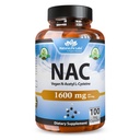 NaturaLife Labs N-acétyl-L-Cysteine (NAC) 1600 mg – 100 capsules, sans OGM et sans gluten