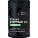 Sports Research® Capsules d'huile de coco biologique 3000MG - Huile de coco extra vierge pressée à froid avec triglycérides à chaîne moyenne (MCT) - Vegan Friendly & Non-GMO Verified - 120 Softgels