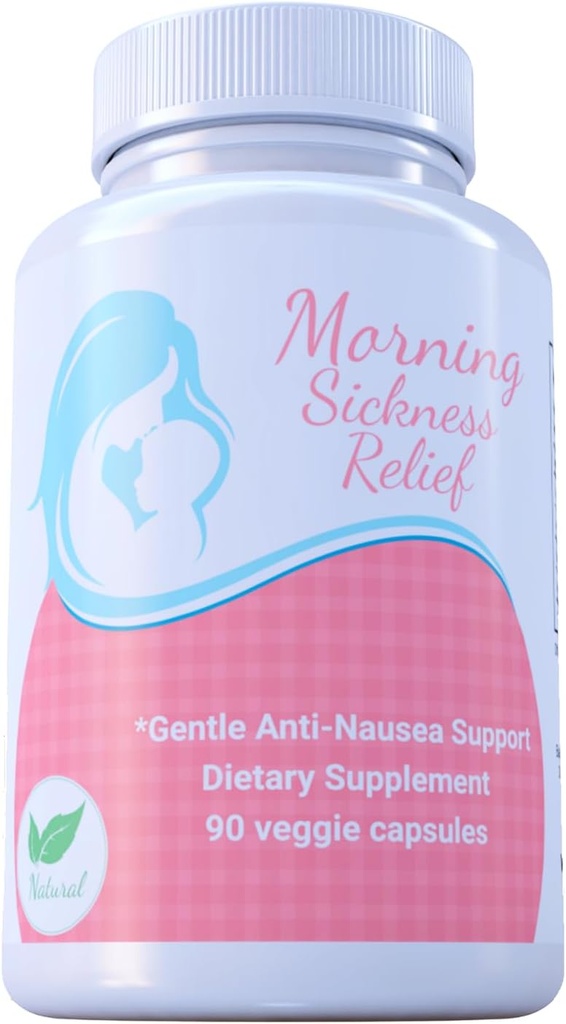 Équilibre maternel Vitamine B6 25mg Soutien à la grossesse, plus Ginger & Zinc. Ease Morning Queasines. 90 Easy Swallow Capsules Veggie, Fabriqué aux États-Unis.
