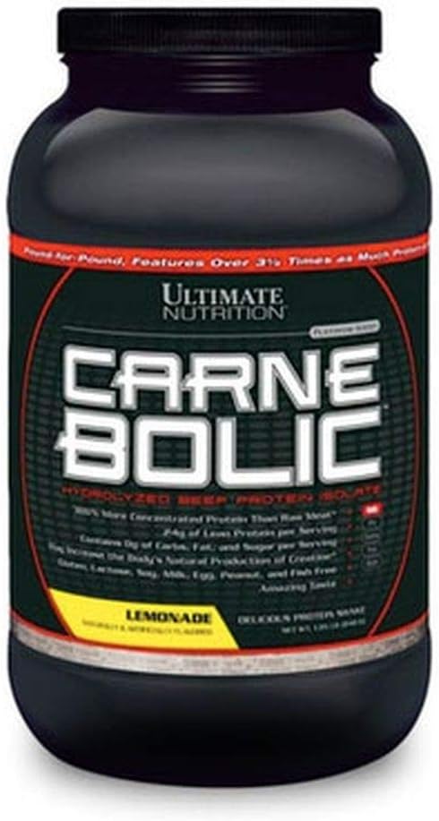Ultimate Nutrition Carne Bolic Beef Protéines Poudre, Lactose-Free Protein Shakes, Paléo et Keto Friendly sans sucre ou glucides, Poudre Isolée à faible teneur en calories, Protéines hydrolisées, 30 portions, Orange