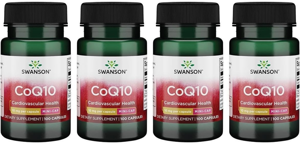 Swanson Coq10 - Minicap 10 mg 100 capsules (4 boîtes)