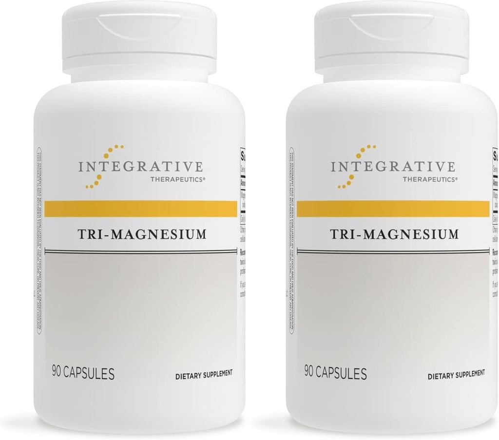Thérapeutique intégrative Tri-Magnésium - Supporte l'énergie cellulaire et le métabolisme de l'énergie*- Supplément de magnésium pour le soutien du coeur et de la santé nerveuse* - Sans lait et sans gluten - 180 capsules (180 portions)
