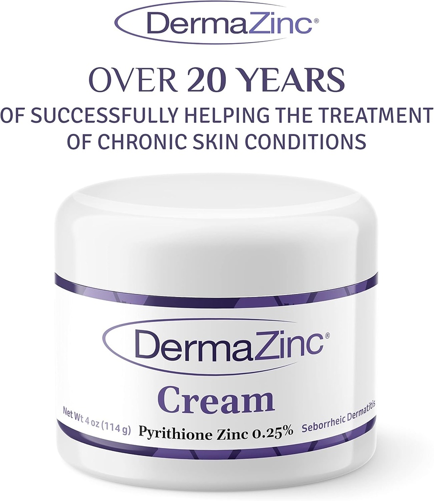 DermaZinc Therapy Cream, Zinc Cream pour la peau, SkinDisorder ReliefCream pour le psoriasis, la dermatite, l'eczéma et autres symptômes de l'état de la peau