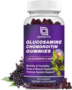 Glucosamine Chondroitine Gommies - 2- Pack, Extra Strength 1500mg Glucosamine avec MSM & Elderberry, Soutien de flexibilité, Meilleurs Cartilage & Supplément de Support Immune pour hommes et femmes - 60count (1 Pack)