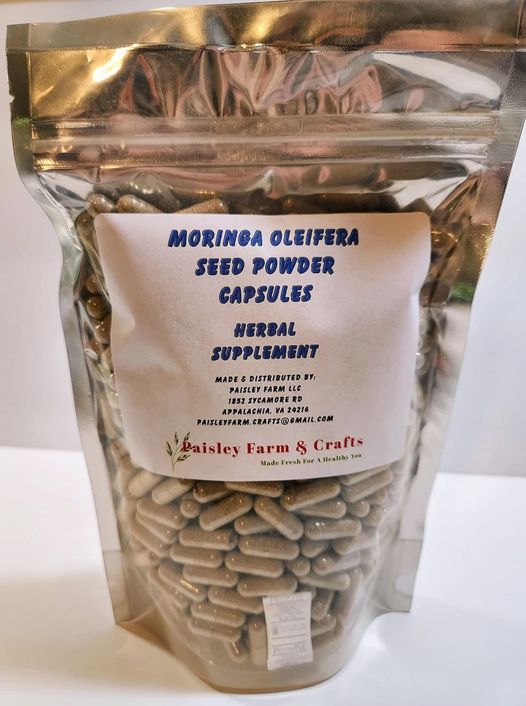 Moringa Oleifera capsules en poudre (500) faites fraîches sur demande!