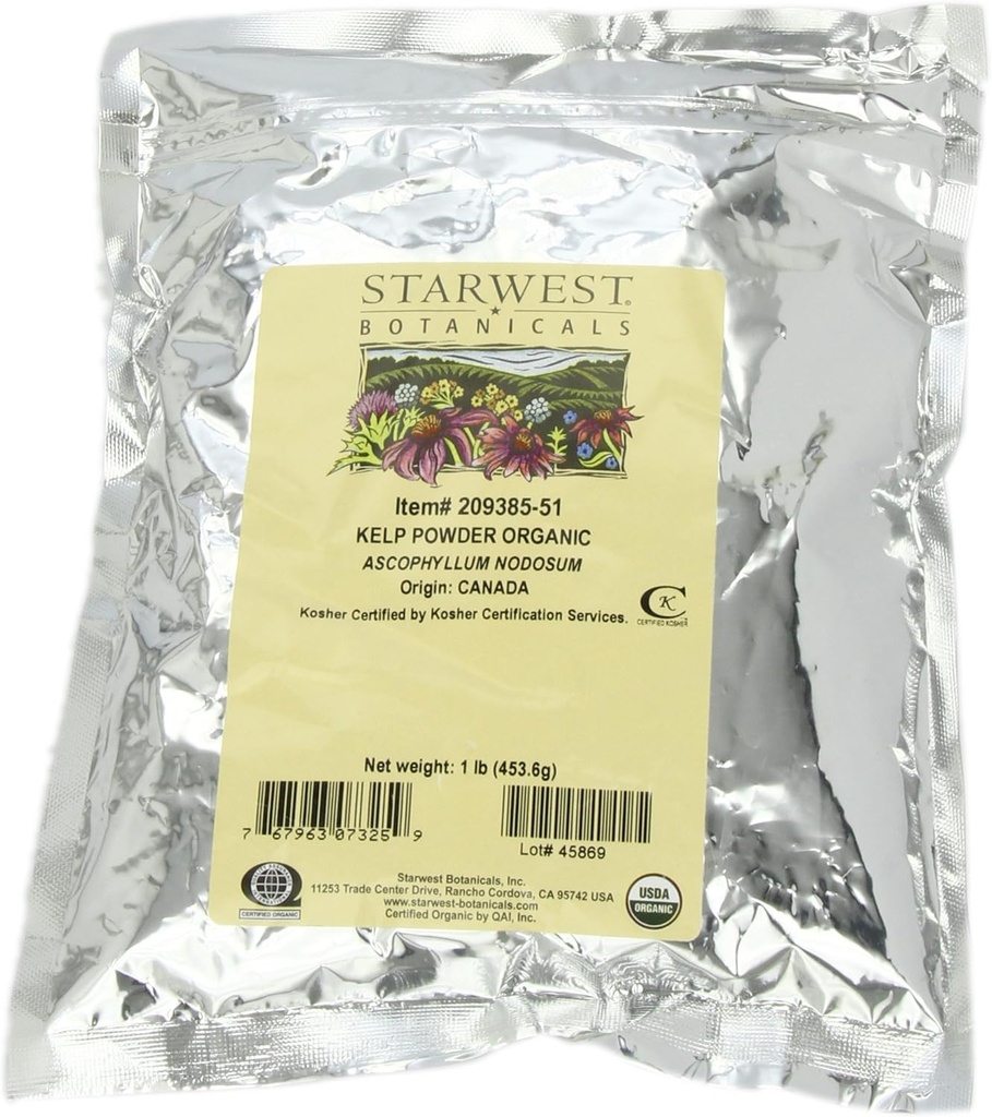 Starwest Botanicals Organic Kelp Powder, 1 Pound (Pack of 3)