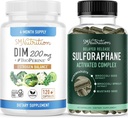 Complexe Sulforaphane avec supplément DIM de 200mg pour l'équilibre astrogénique amélioré pour les femmes.
