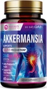 Supplément probiotique d'Akkermansia - Supplément GLP-1 de 2 milliards d'AFU avec fibre prébiotique - Akkermansia Muciniphila GLP-1 Probiotiques pour les femmes et les hommes - Soutien digestif, Gut et immunitaire - 60 capsules
