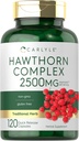 Carlyle Hawthorn Berry Complex 2500mg Capsules de l'extrait 120 Comte de poudre de l'extrait pour hommes et femmes