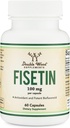 Supplément de fisetin - 100mg de flavnonols bioactifs, 60complément de polyphénols bioflavonoïdes semblables à l'apigenine, la lutéoline et la quercétine)