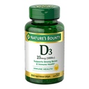 Nature's Bounty Vitamine D3 1000 UI Softgels, Immune Support, favorise des os sains, 1 Softgel par jour, sans gluten, 350 Compte