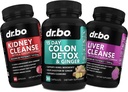 Colon Cleanser Detox & Rein Liver Cleanse - 15 jours Colon Cleanse Pills, Supplément de soutien du foie de rein Detox - Suppléments de mouvement Bowel, Rein, Bladder, Urinary Tract, Gallbladder Pills