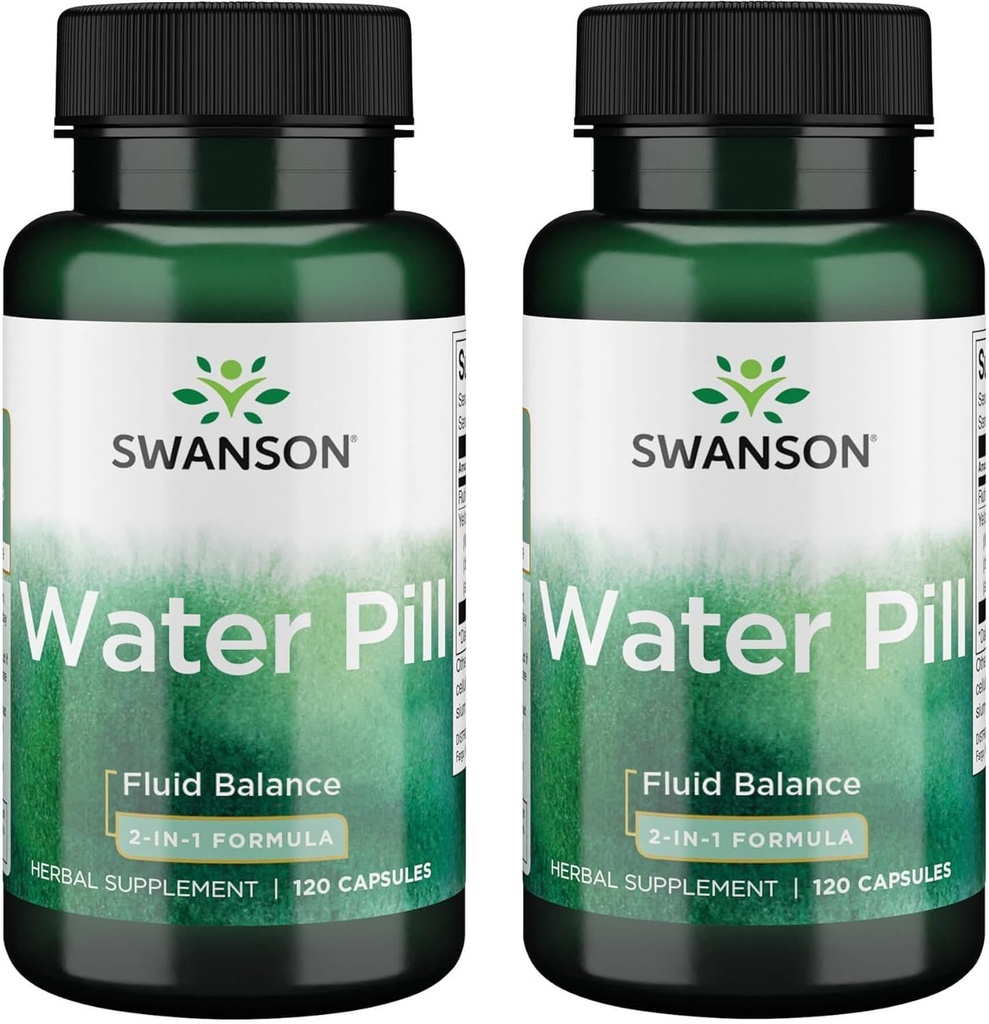 Pilule d'eau Super-Strength de Swanson 20 Milligrammes 120 Capsules (2 Pack)