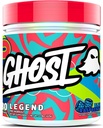 GHOST Légende Poudre pré-entraînement, framboise bleue - 30 portions – Pré-entraînement pour les hommes et les femmes avec Choline, L-Citrulline, et Beta Alanine pour l'énergie et Focus