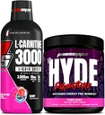 PROSUPPS L-Carnitine 3000 Stimulant Liquid Shots (31 Servants, Berry) et M. Hyde Signature Série Pré-Travail Boisson en poudre d'énergie (30 Servants, Poussière Pixie)