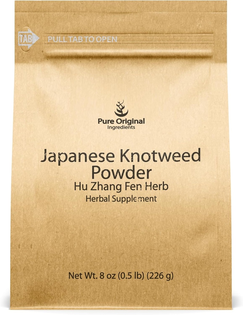 PURE ORIGINAL INGRÉDIENTS Japanese Knotweed (8 oz) Hu Zhang Fen, Supplément traditionnel