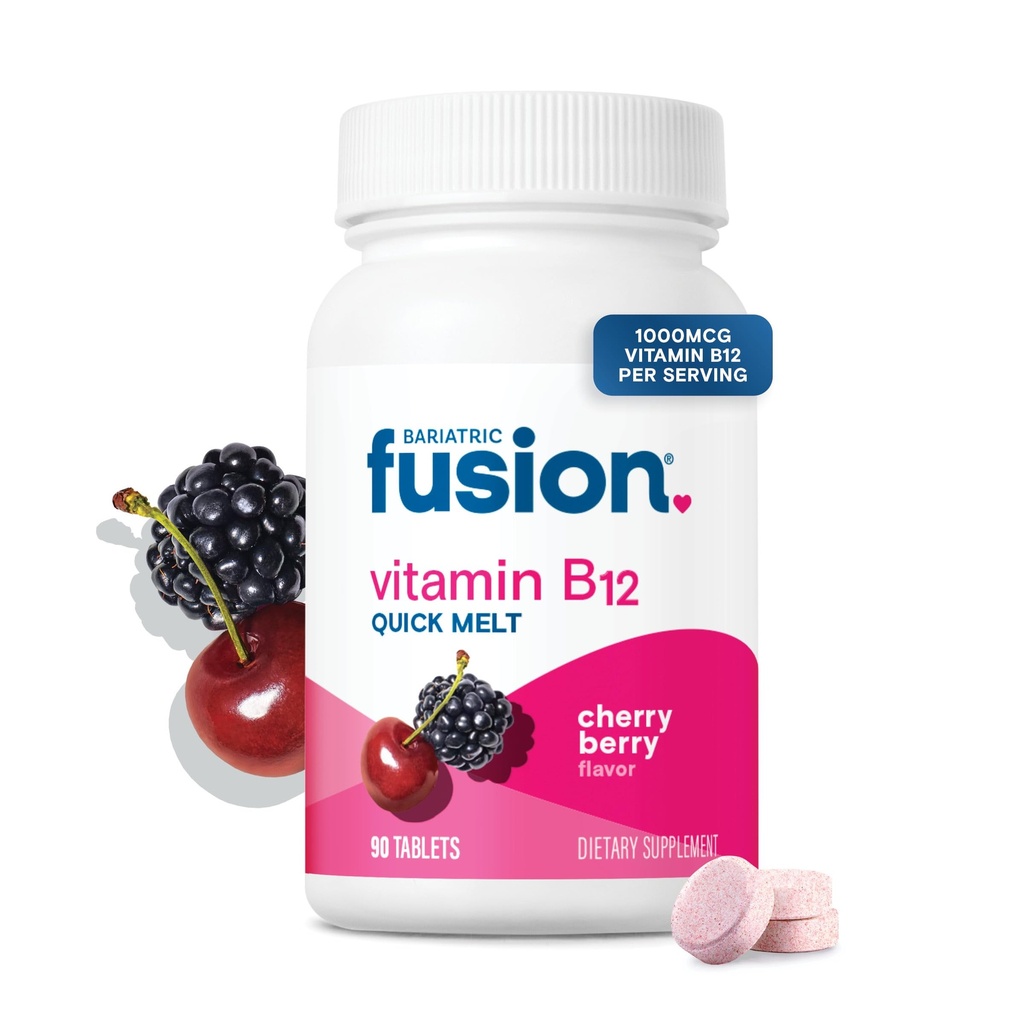 Fusion bariatrique Vitamine B12 Sublingual 1000 mcg Melts.