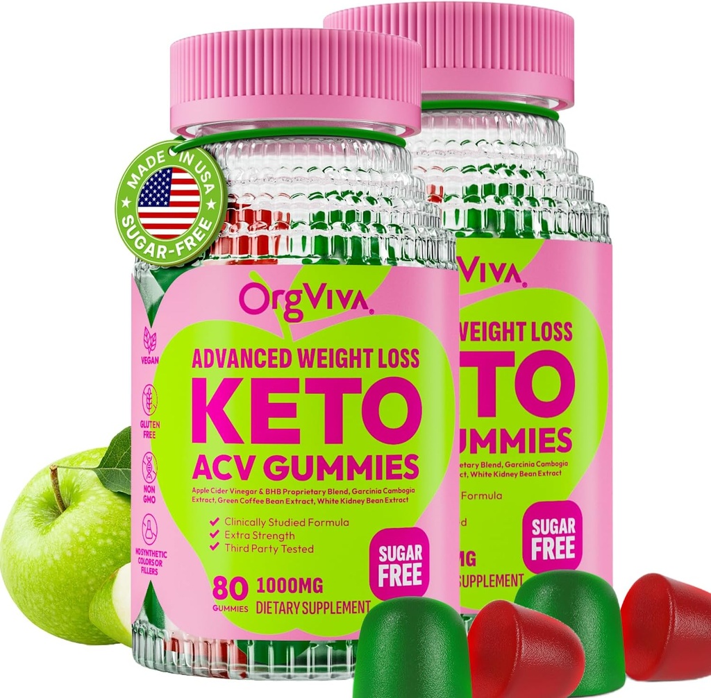 Keto Acv Gummies pour la perte de poids avancée, supplément de vinaigre de cidre de pomme avec B12 - sans gluten, végétalien, stimuler le métabolisme et l'énergie, soutenir la santé digestive