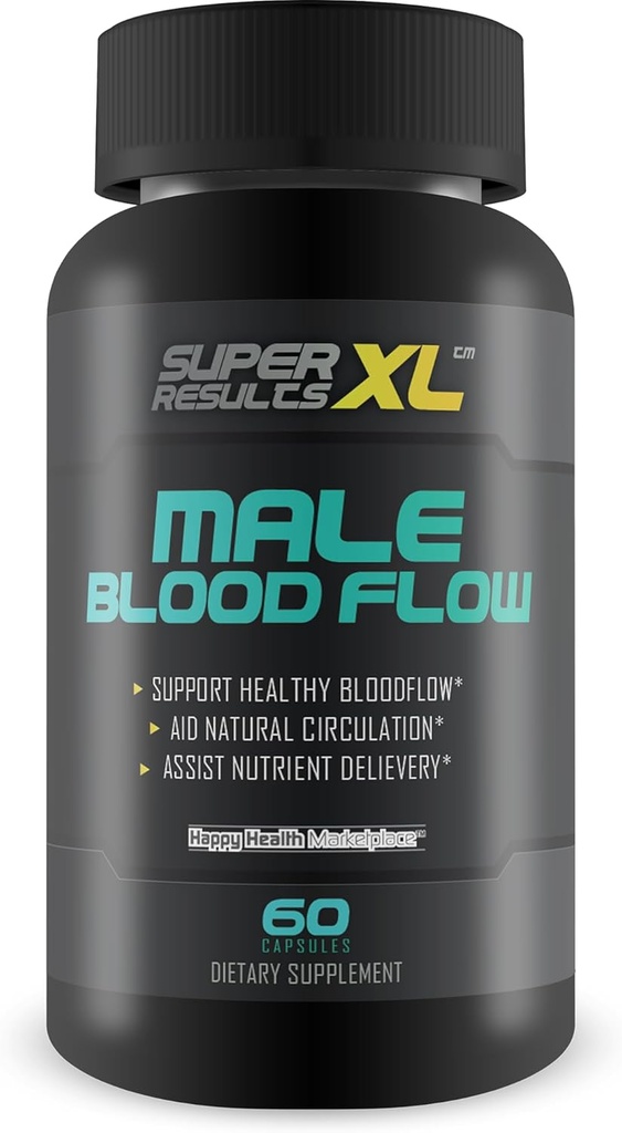 Supplément de soutien du flux sanguin masculin Super résultats XL - Nos meilleurs suppléments de circulation sanguine pour les hommes - Aide soutien de la circulation sanguine - Supplément de circulation sanguine pour promouvoir la circulation sanguine