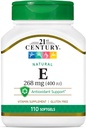 21ème siècle E 400 I.U. naturel (D-Alpha) Softgels, 110-Conte
