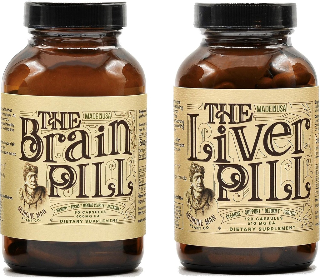 Medicine Man Plant Co. - The Warrior Bundle - Liver and Brain Pills - 30 Day Supply