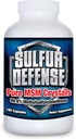 Sulfur Defense Opti-MSM 99,9 % Pure MSM Powder Capsules, Fabriqué aux États-Unis, Méthylsulfonylméthane organique, non-OGM, Sans gluten, Système immunitaire Booster, Douleurs articulaires apaisantes, Peau plus jeune, Cheveux, Nails, 180 capsules