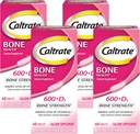 Caltrate 600 Plus D3 Comprimés de supplément de calcium et de vitamine D, suppléments de santé os pour adultes - 60 Compte (paquet de 4)