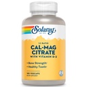 SOLARAY Calcium Magnésium Citrate 1:1 Ratio w/Vitamine D 2 - Suppléments de calcium pour les femmes et les hommes - Calcium 1000mg, Magnésium 1000mg - Soutien à la santé osseuse - Garantie de 60 jours, 30 portions, 180 VegCaps