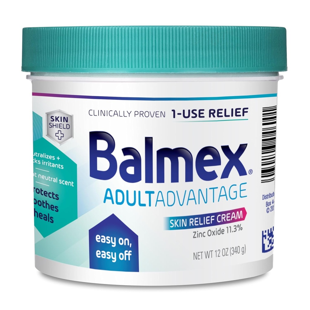 Baumex Crème de protection de la peau pour adultes pour le soin de l'incontinence, facile à utiliser, facile à enlever, 12oz