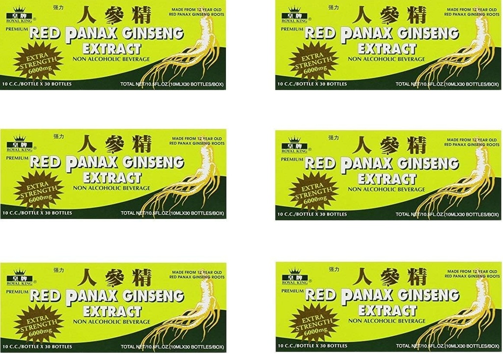Royal King Red Panax Ginseng 30/10 6000mg (6 Boxes)