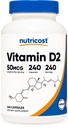 Supplément de vitamine D2 Nutricost (2000 UI) 240 capsules - Végétalien, Non-OGM, Sans gluten, Testé par une tierce partie
