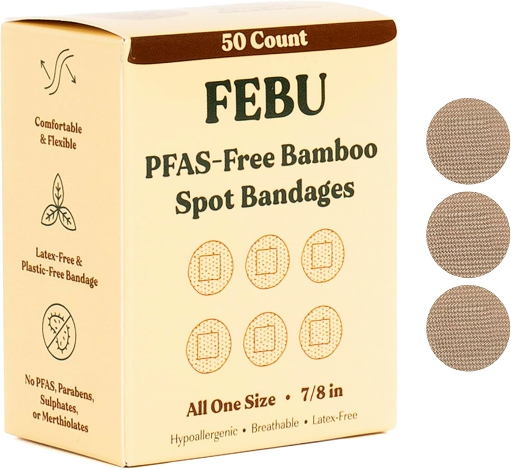 FEBU Bandes de tissu de bambou amical Eco-Friendly PFAS Free Bandages pour scrapes et découpes