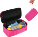 Beautiflier étui de voyage pour nébuliseur portable, espaceur inhalateur pour enfants et adultes, porte-inhalateur sac de transport d'asthme avec poche en mesh pour la médecine et autres essentiels, rose (cas seulement)
