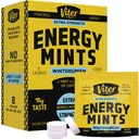 Viter Energy Caféine Menthes 80mg Extra Strength - 90 Pièces Caféiné avec des vitamines B. Booster de focale nootropique pour une alerte rapide (arôme vert interverti, 30 Pack)