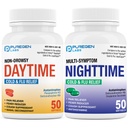 Puregen Labs Daytime and Nighttime Combo Pack, Cold and Grippe Relief Medicine (Médicament de soulagement du rhume et de la grippe) Powerful Multi-Symptôme Daytime and Nighttime Relief for Headache, Fever, Sore Throat, Cough, Congestion and Aches