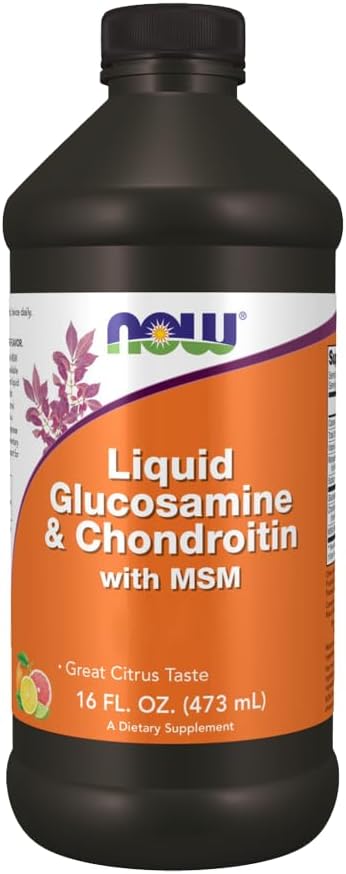 MAINTENANT ALIMENTAIRES Glucosamine liquide et chondritine MSM, 16 FZ