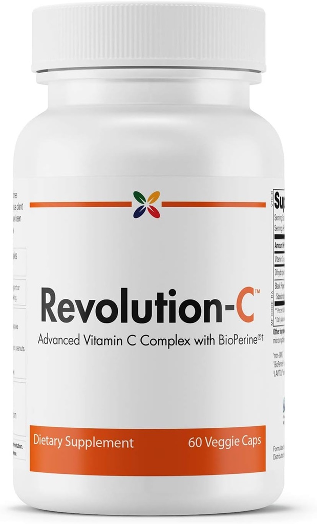 Arrêter le vieillissement maintenant - Revolution-CTM Formule de vitamine C avancée (VTCWPT) - Complexe de vitamine C avancé avec biopérine - 60 capsules de légumes