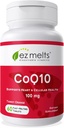 EZ Melts Dissolvable CoQ10 Supplément 100 mg, sans sucre, 2 mois d'approvisionnement - 1 paquet