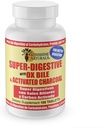 Sunshine Naturals Super Supplément digestif. Bile d'Ox et charbon activé pour le soutien digestif, le dégel, le nettoyage des intestins, l'absorption des nutriments et favorise le bien-être général. 100 comprimés.