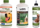 LIQUIDHEALTH Animaux domestiques K9 Glucosamine Hip & Joint Formula, K9 Solution de nettoyage d'oreilles, & K9 Complete 8-en-1 Dog Multivitamine - Animal Vitamine Bundle for Joint Health, Mobility, Immune Support - Made in USA