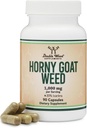 Wead Horny Goat pour hommes et femmes - No Fillers (Max Strength Epimedium Std. à 20% Icariins) 1000mg par portion, 90 Capsules (complément d'amélioration masculine) par Double Wood