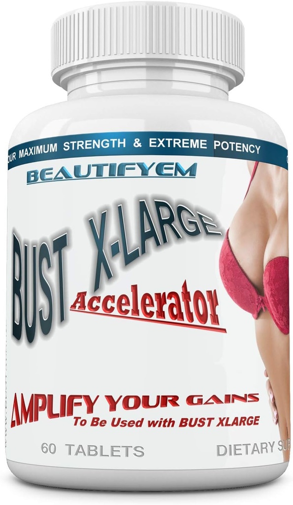 Bust X-Large Accélérateur à utiliser avec Bust X-Large pour des gains plus rapides et plus grands. Élargissement naturel du sein, amélioration de la buste – Obtenez plus grand, plus complet, plus ferme Gros seins. 60 comprimés.