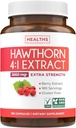 Super Potent Hawthorn Berry Extract Capsules - Hawthorn Berry Supplément fabriqué à partir de concentré de force supplémentaire pour soutenir la santé cardiaque et digestive - Vegan Non-OGM et sans gluten (6 mois d'approvisionnement)