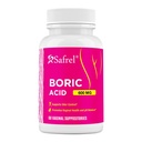 Suppositoires vaginales de l'acide borique du safrel - 60 Nombre (1-Pack) – 100% Pure USA-Fabriqué, soutient la santé intime et vaginale, équilibre du pH, contrôle de l'odeur - Le bien-être des femmes essentiel