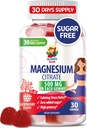 Gommies de magnésium pour les enfants et les adultes - 500mg - Calme Magnésium Chews - Magnésium Citrate Supplément à croquer pour le soutien de l'humeur et des muscles