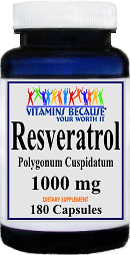 Resvératrol 1000mg, 180 Capsules
